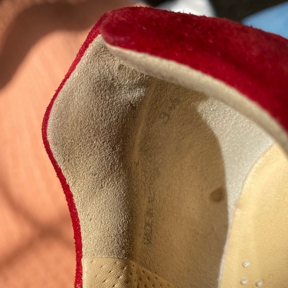 Paul Green Red Leather & Suede Elvis Sneakers | Size 6 - Picture 10 of 13